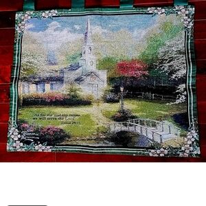 Thomas Kinkade As For Me & My House Tapestry